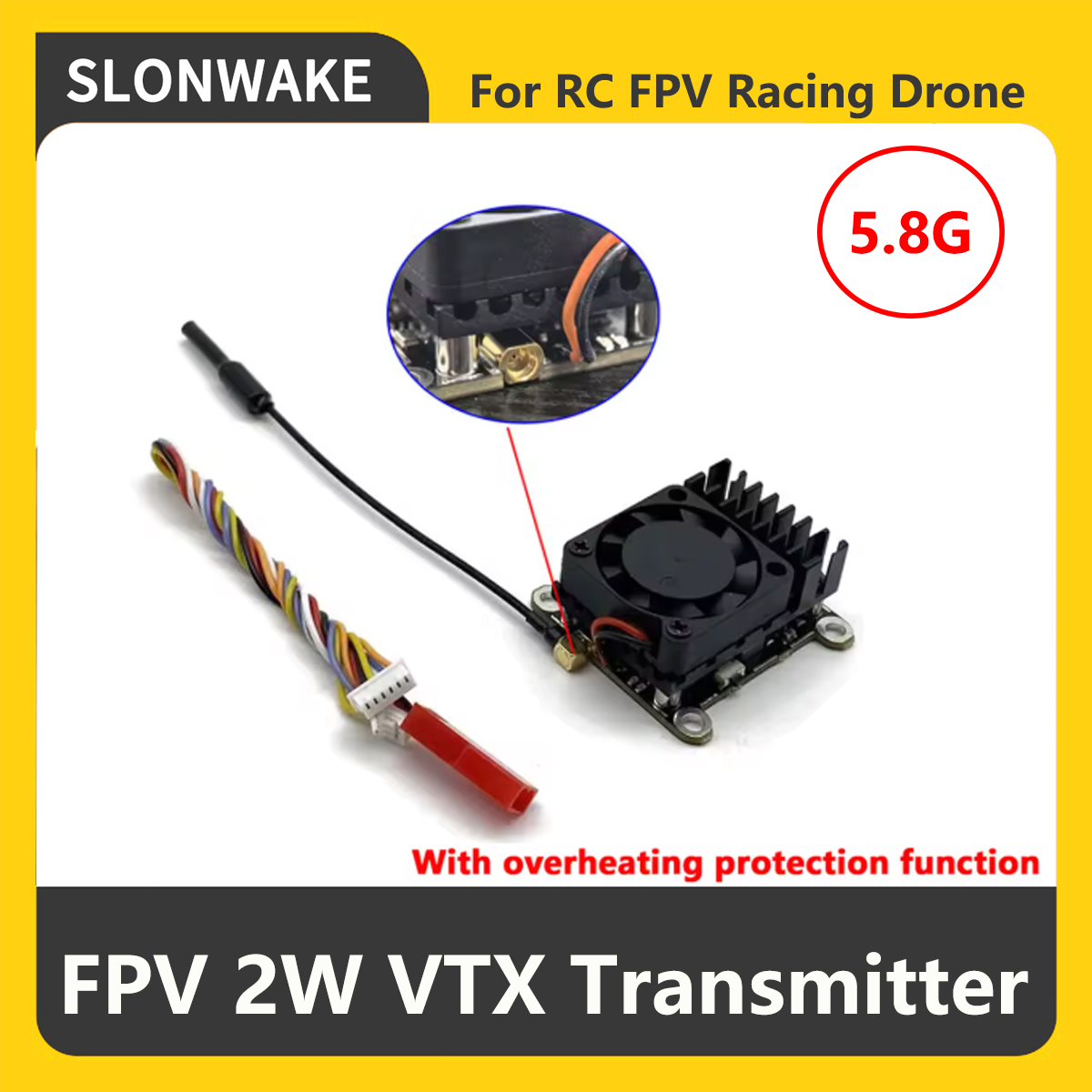 SLONWAKE 5.8G 2000mW Trasmetti - Fpv Drone Vtx recensione e prezzo