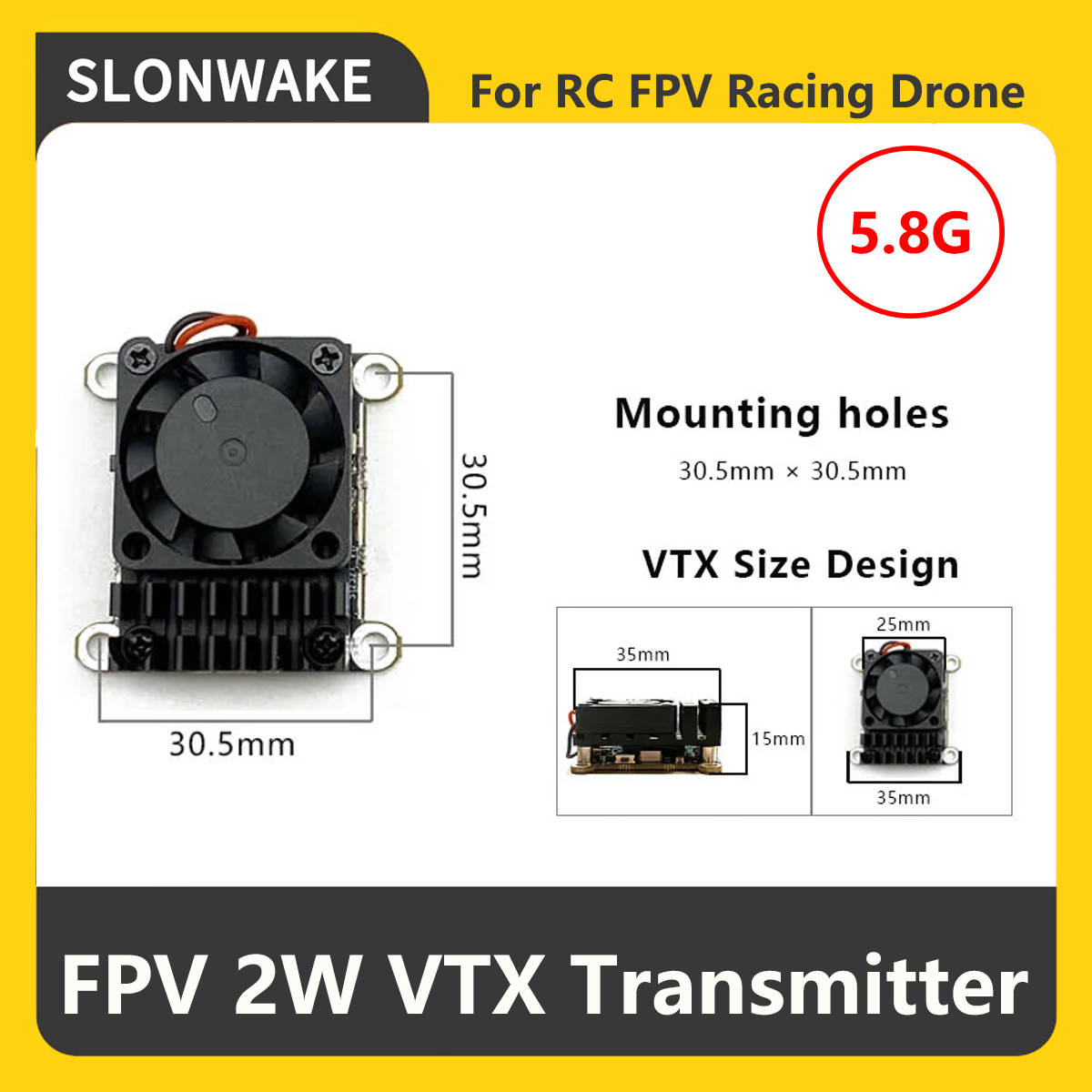 SLONWAKE 5.8G 2000mW Trasmetti - Fpv Drone Vtx recensione e prezzo